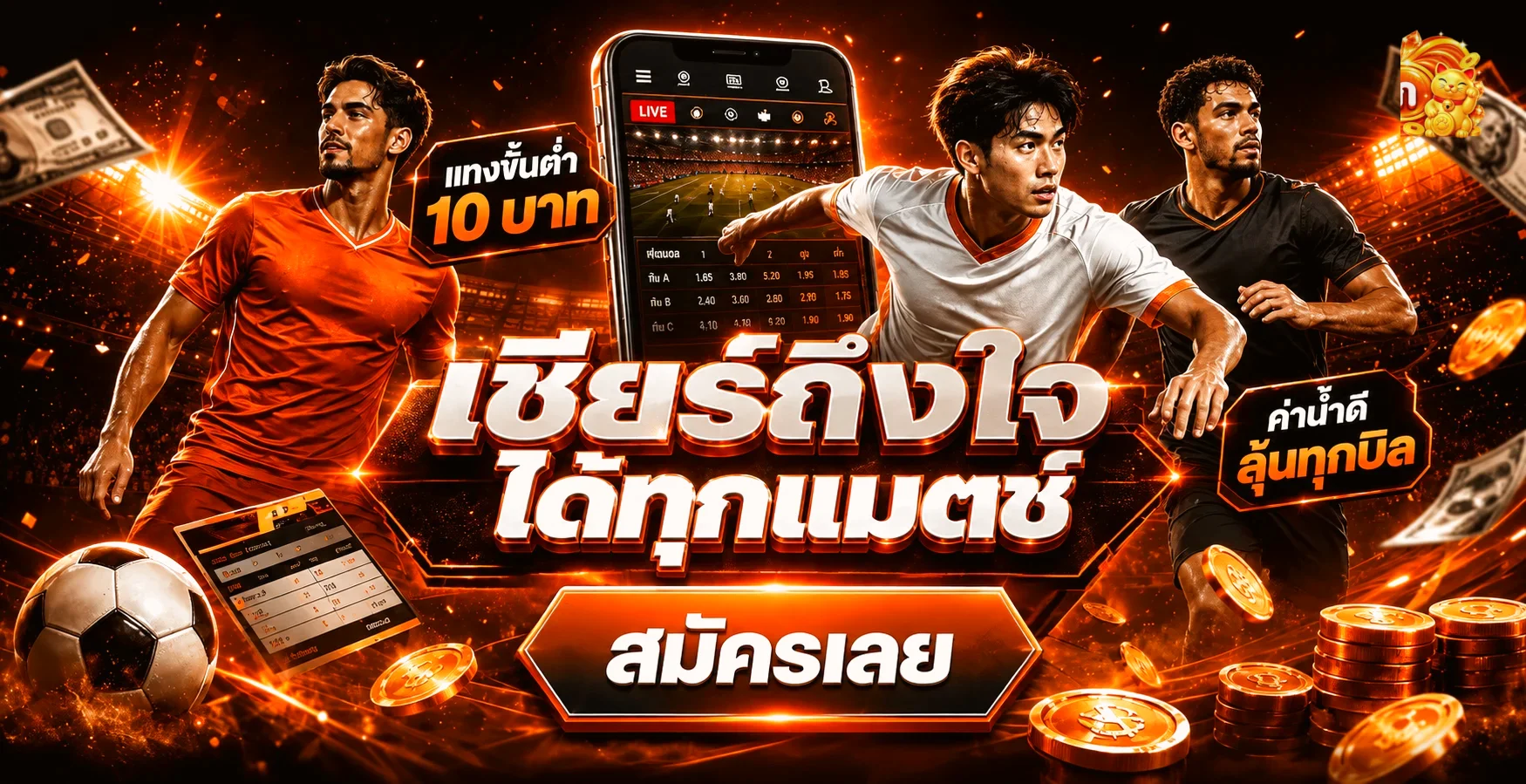 แบนเนอร์ข้อมูลกีฬาและกิจกรรม BMPlus